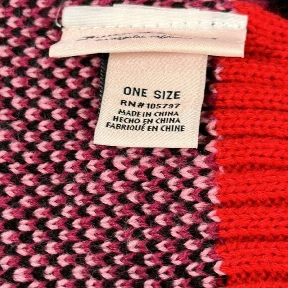 Juicy By Juicy Couture Animal Oblong Cold Weather Scarf NEW NWT pink red black - Picture 11 of 11